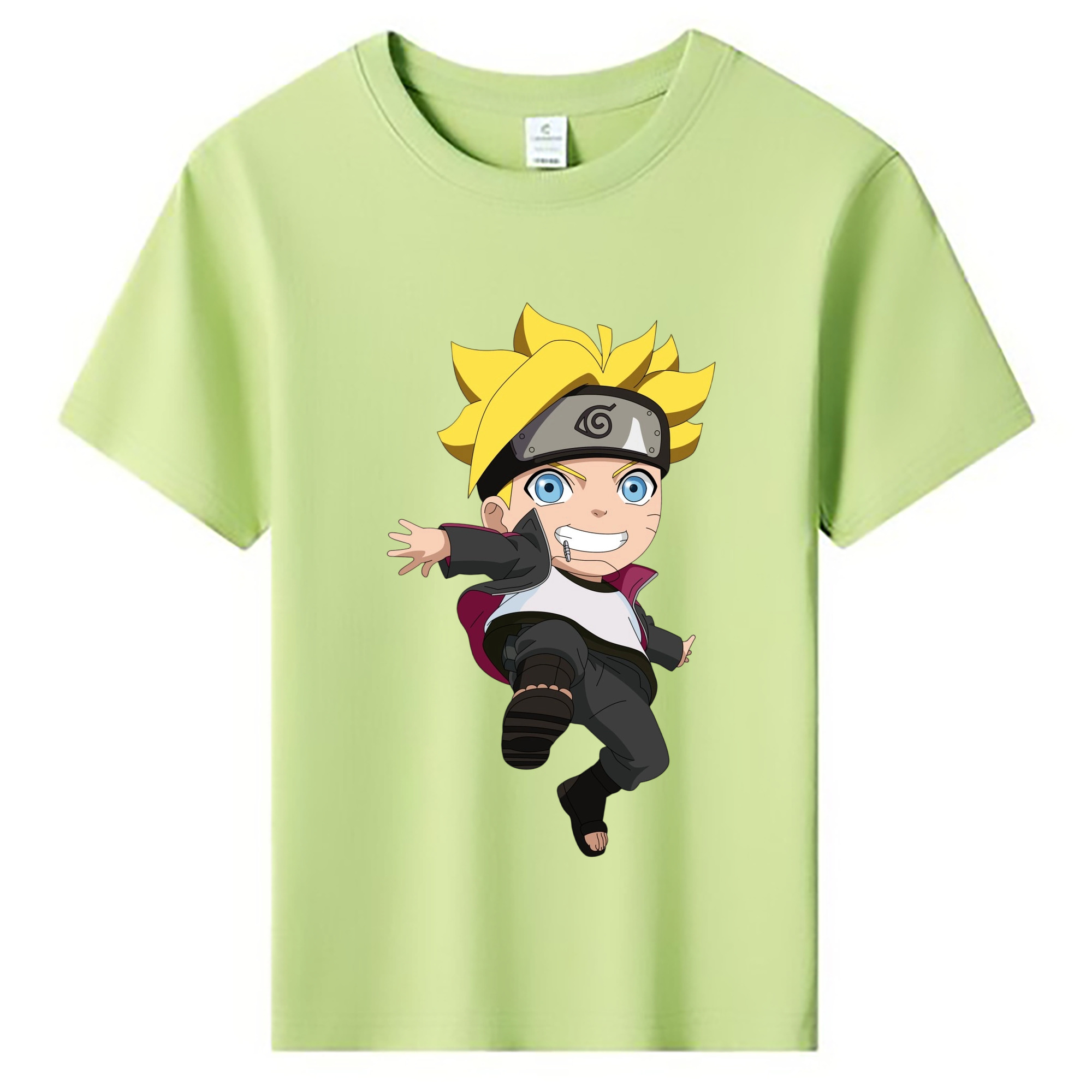 （画像用） NARUTO -ナルト- うずまき ボルト Uzumaki Boruto 綿100％キッズTシャツ（フロントプリント）